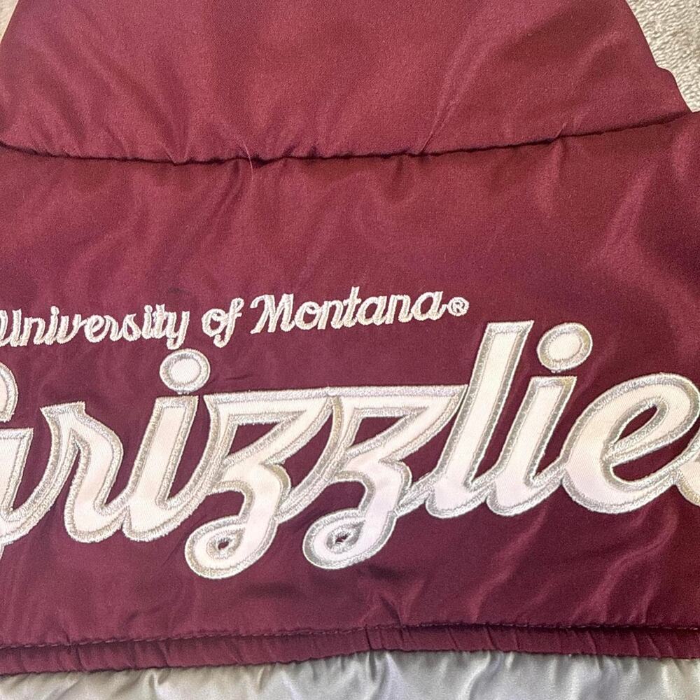 G3 University of Montana Grizzlies Puffer Vest Maroon Gray Full Zip NCAA - Picture 8 of 8